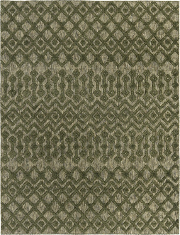7' 10 x 10' Creed · Diamond Outdoor Rug, green