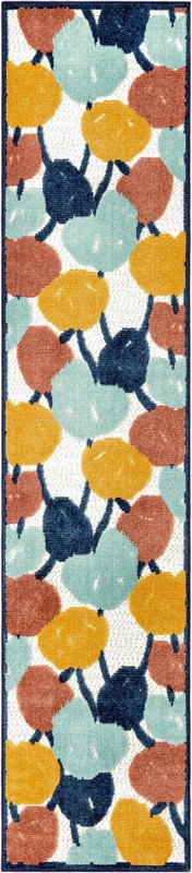 2' x 10' Slade · Border Outdoor Rug, ivory