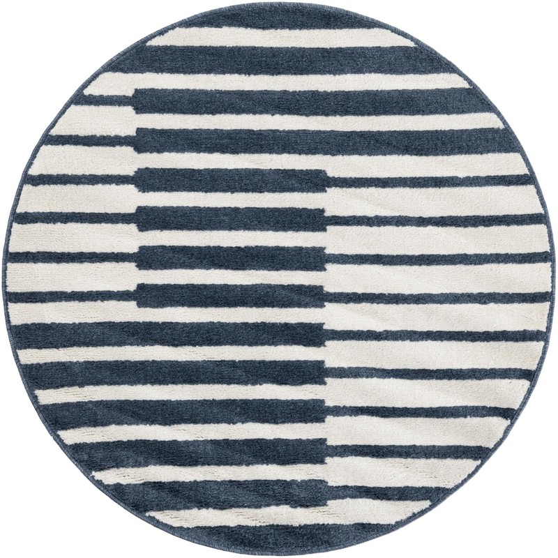 Crossing · Lines rug, blue