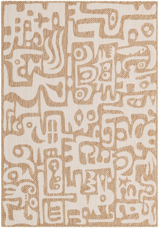 4' x 6' Hungerford · Abstract Outdoor Rug, taupe