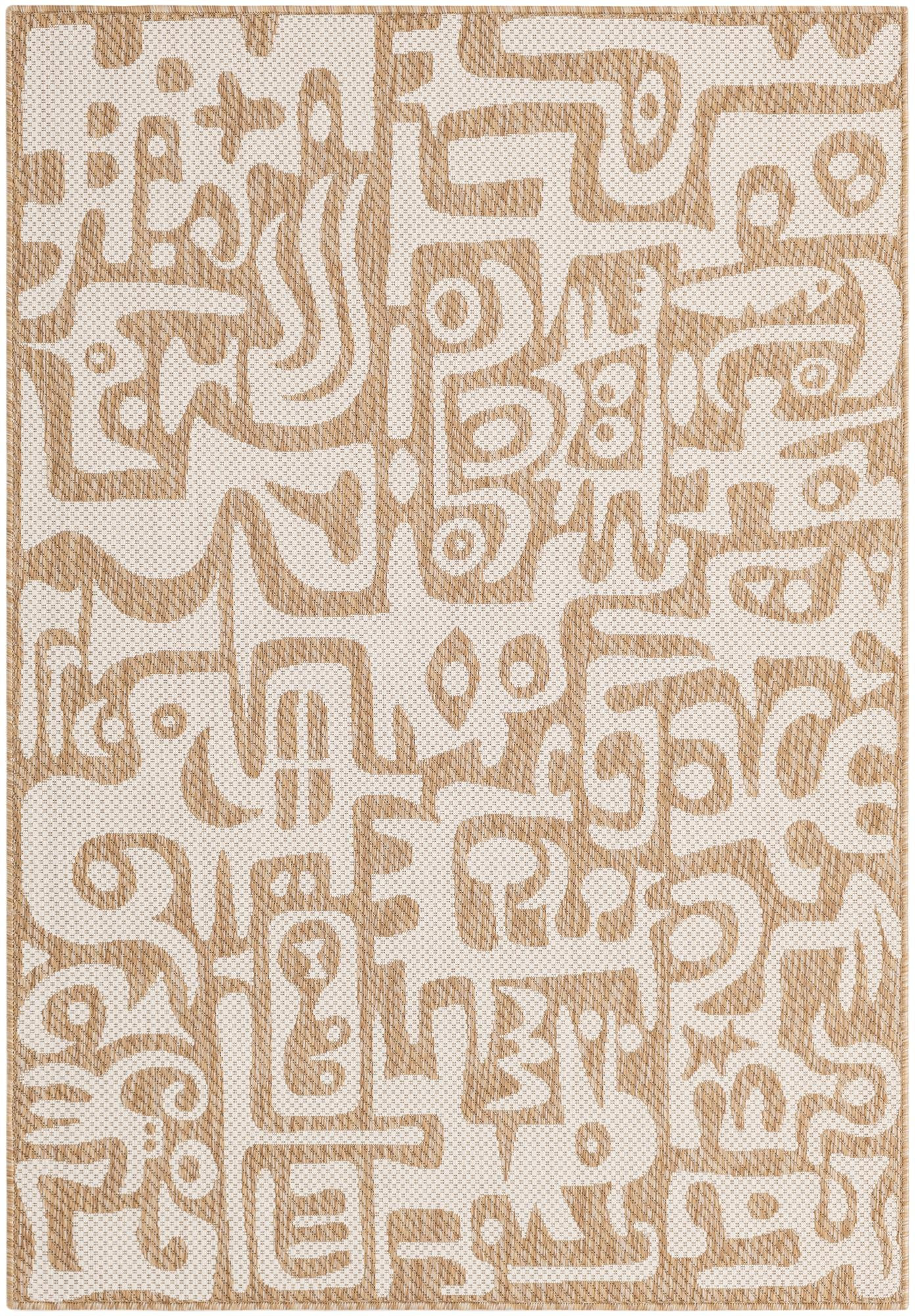 4' x 6' Hungerford · Abstract Outdoor Rug, taupe