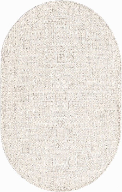 3' x 5' 3 Estuary · Border Outdoor Rug, light gray