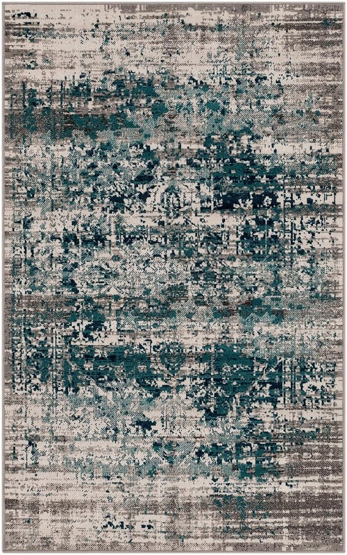3' 3 x 5' 3 Rush · Abstract rug, blue