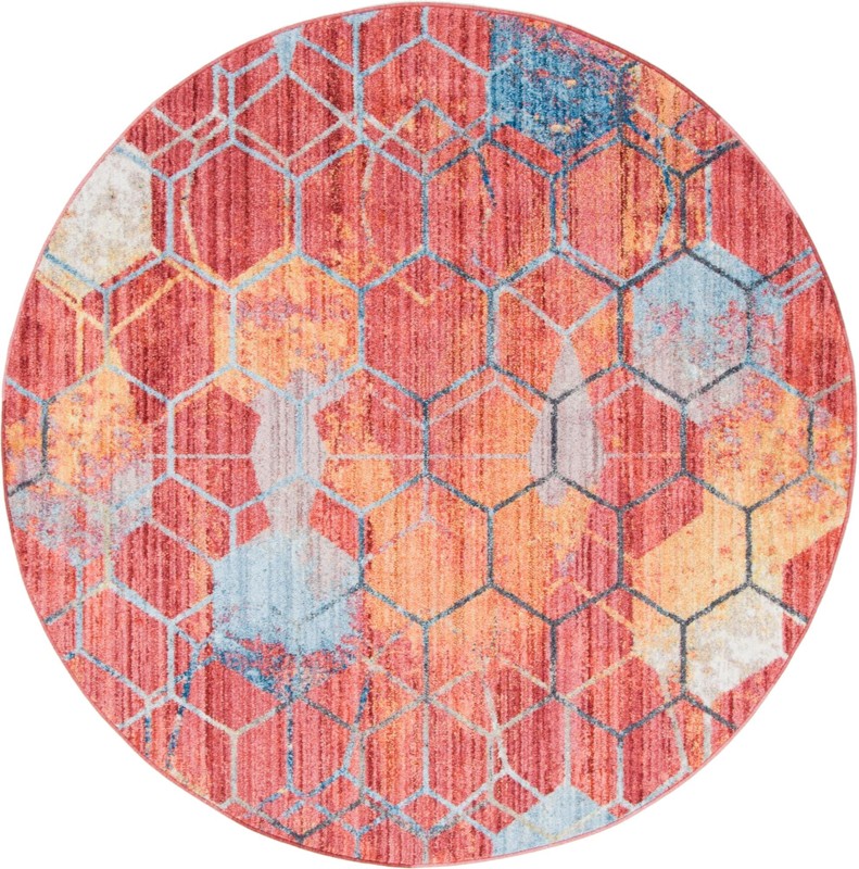 Huntley · Geometric rug, red