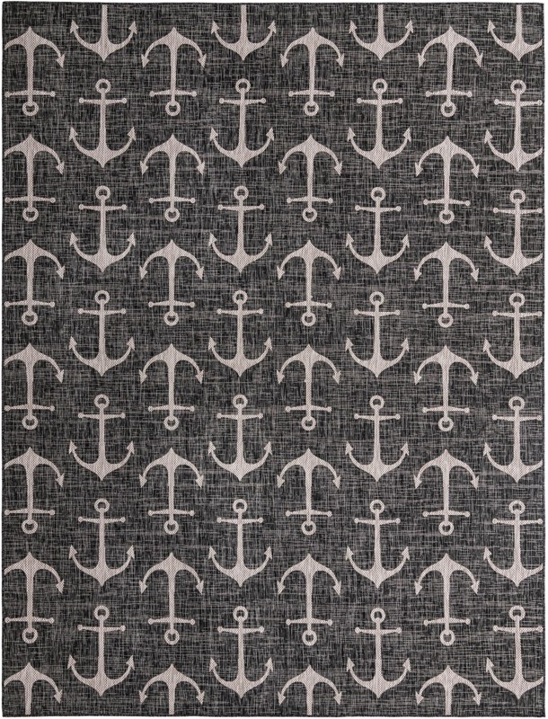 10' x 13' Millbrook · Pictoral Outdoor Rug, charcoal