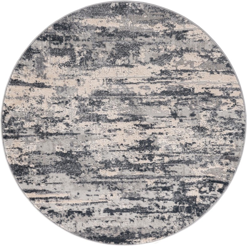 4' x 4' Wilmot · Abstract rug, gray