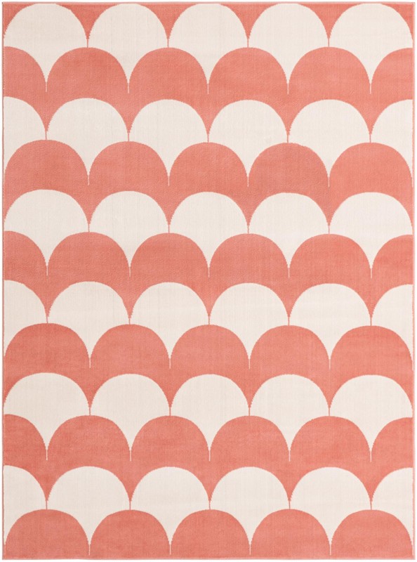 5' x 7' Ocala · Geometric rug, soft coral pink