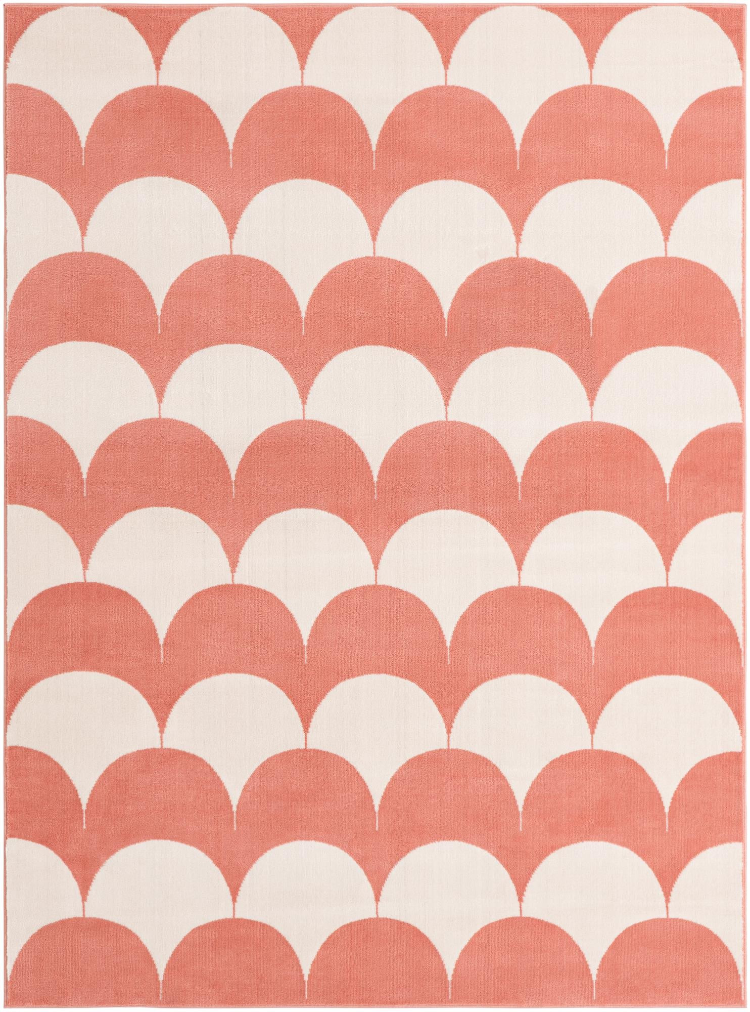5' x 7' Ocala · Geometric rug, soft coral pink