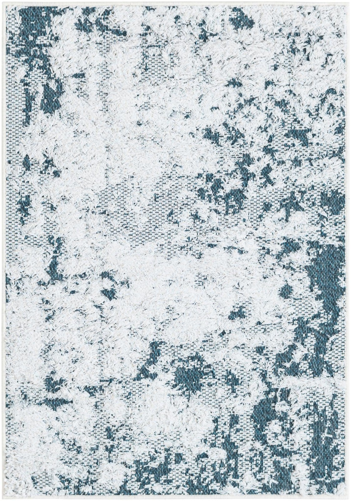 2' 3 x 3' Coxwell · Abstract rug, navy and white
