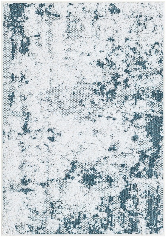 2' 3 x 3' Coxwell · Abstract rug, navy and white