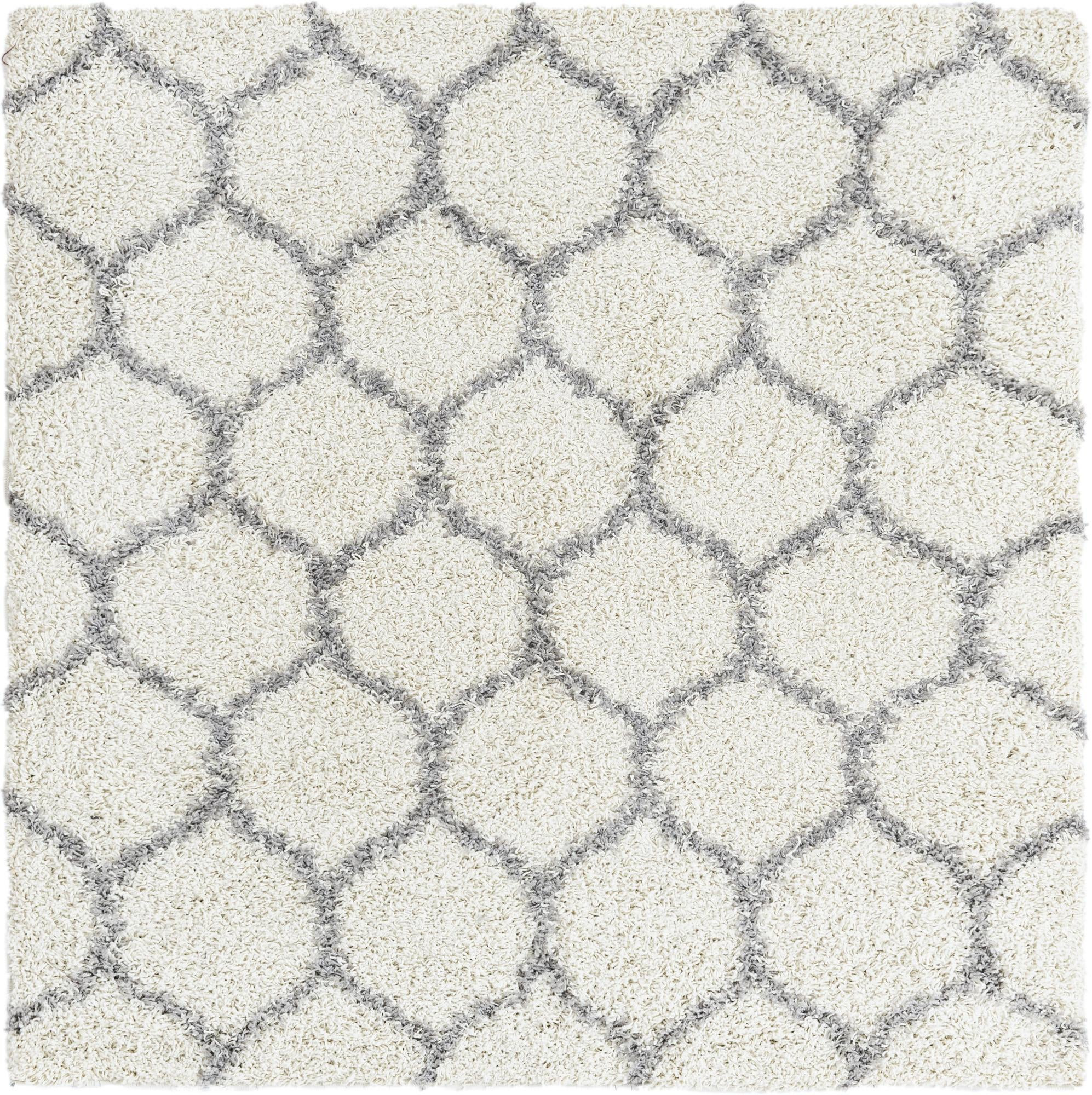 5' 3 x 5' 3 Barnett · Lattice Shag Rug, ivory