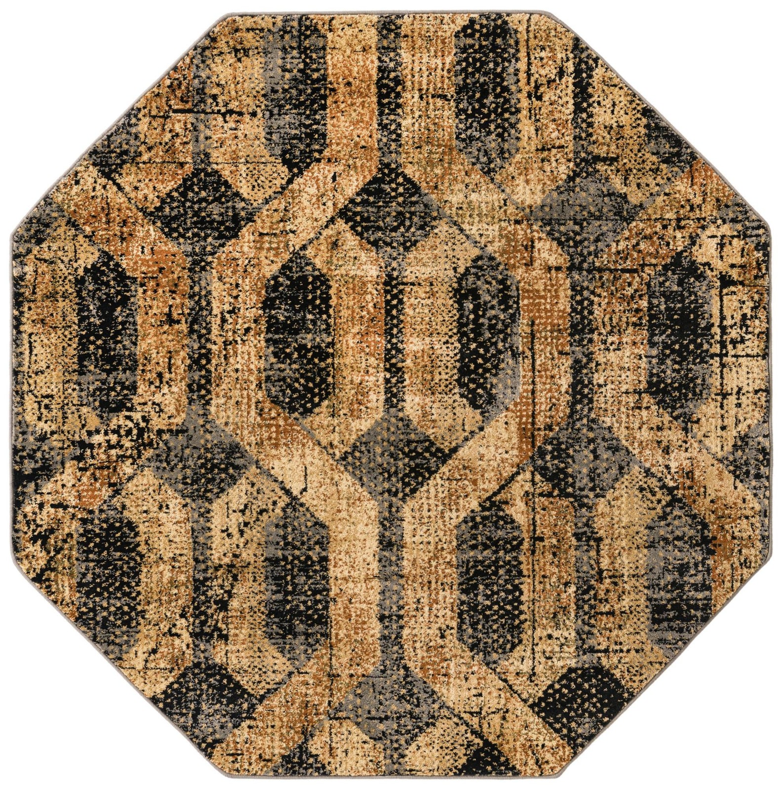 5' 3 x 5' 3 Acadia · Geometric rug, blue