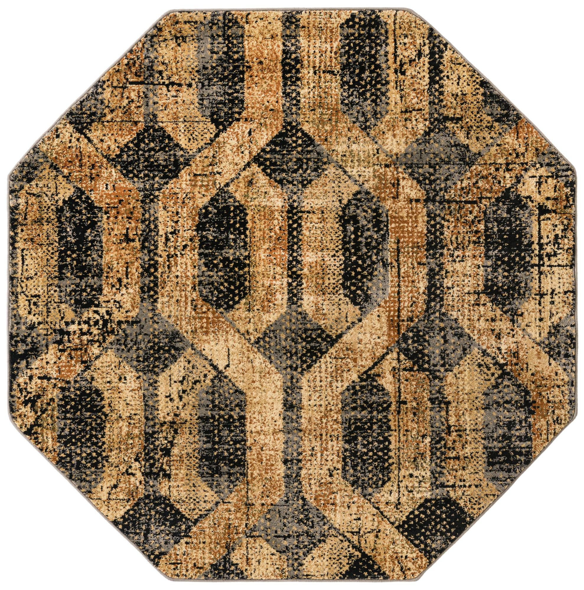 5' 3 x 5' 3 Acadia · Geometric rug, blue