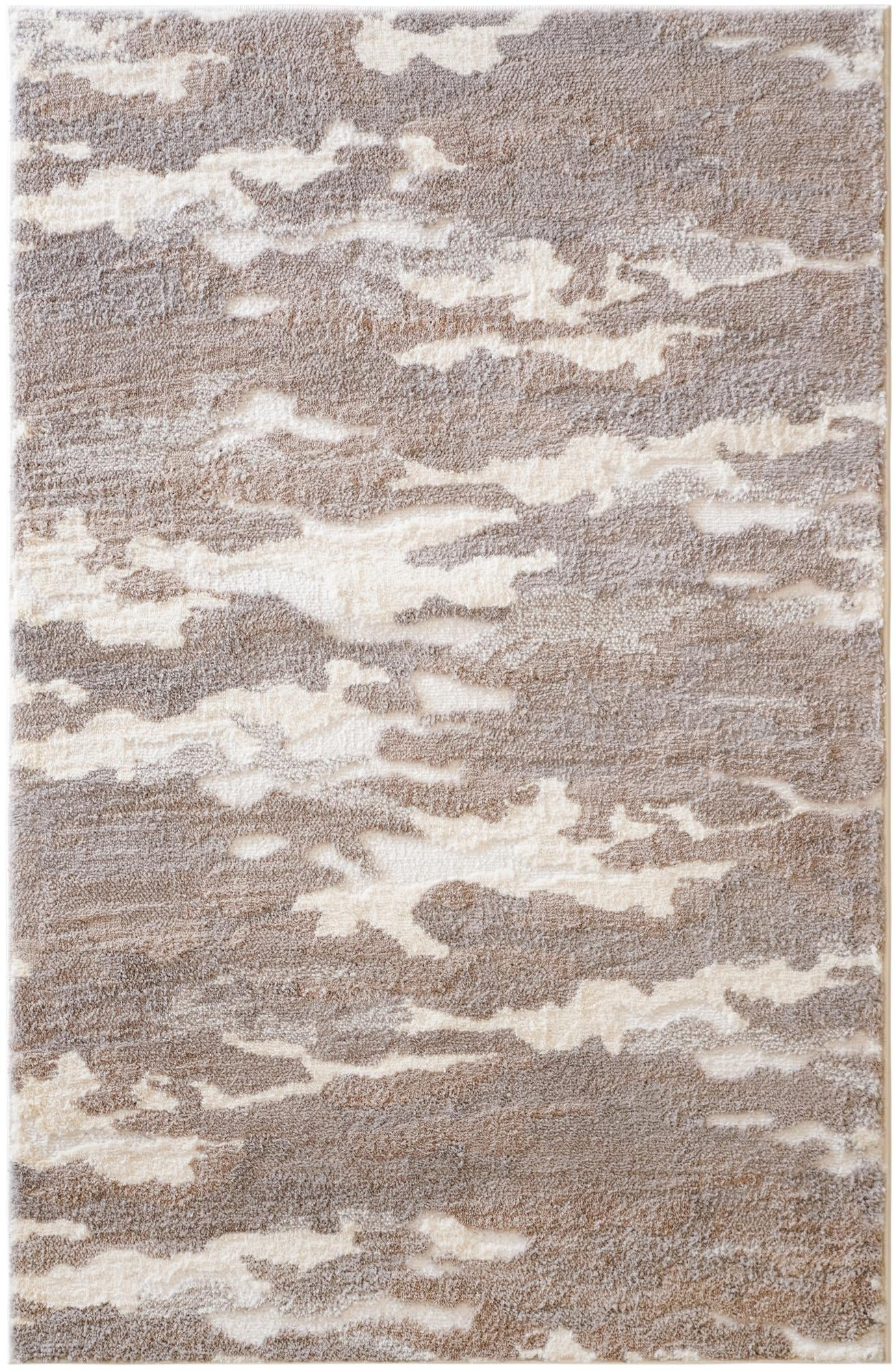 4' x 6' Higgins · Abstract rug, cloud gray