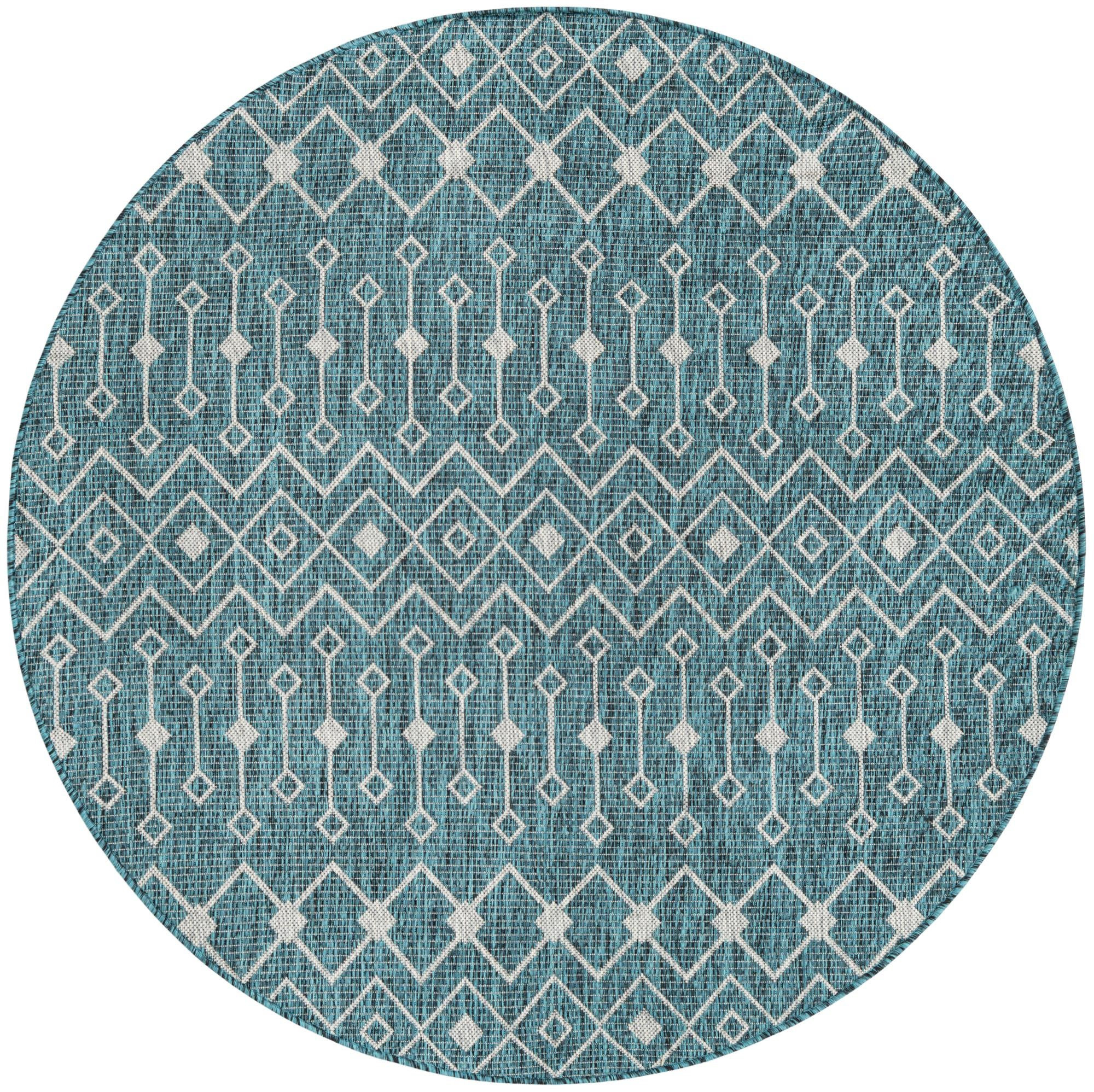 5' 3 x 5' 3 Kearney · Diamond Outdoor Rug, teal