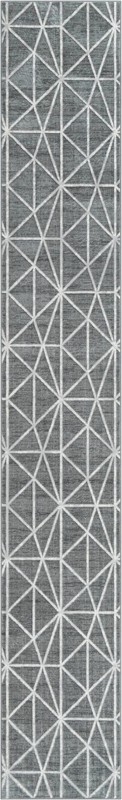 3' x 19' 8 Gilman · Geometric rug, grey