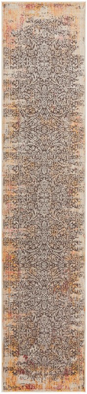 2' 6 x 12' Harding · Border rug, gray