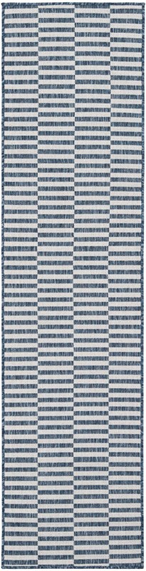 Ainsley · Geometric Outdoor Rug, blue
