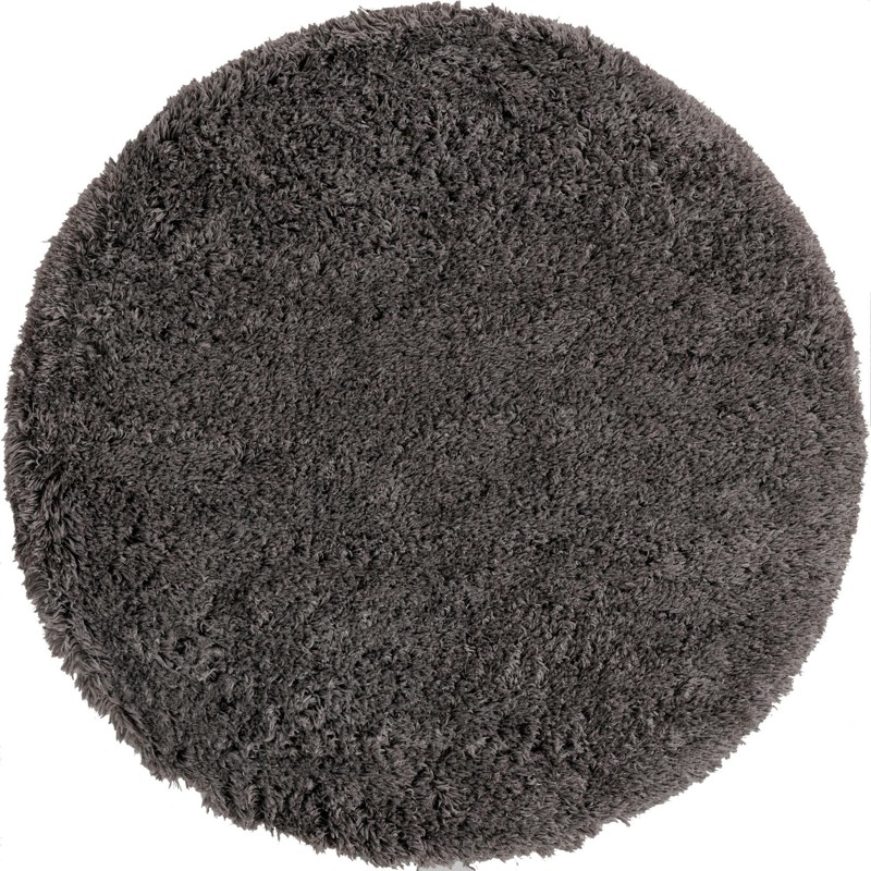 7' 10 x 7' 10 Hawksley · Solid shag rug, slate grey