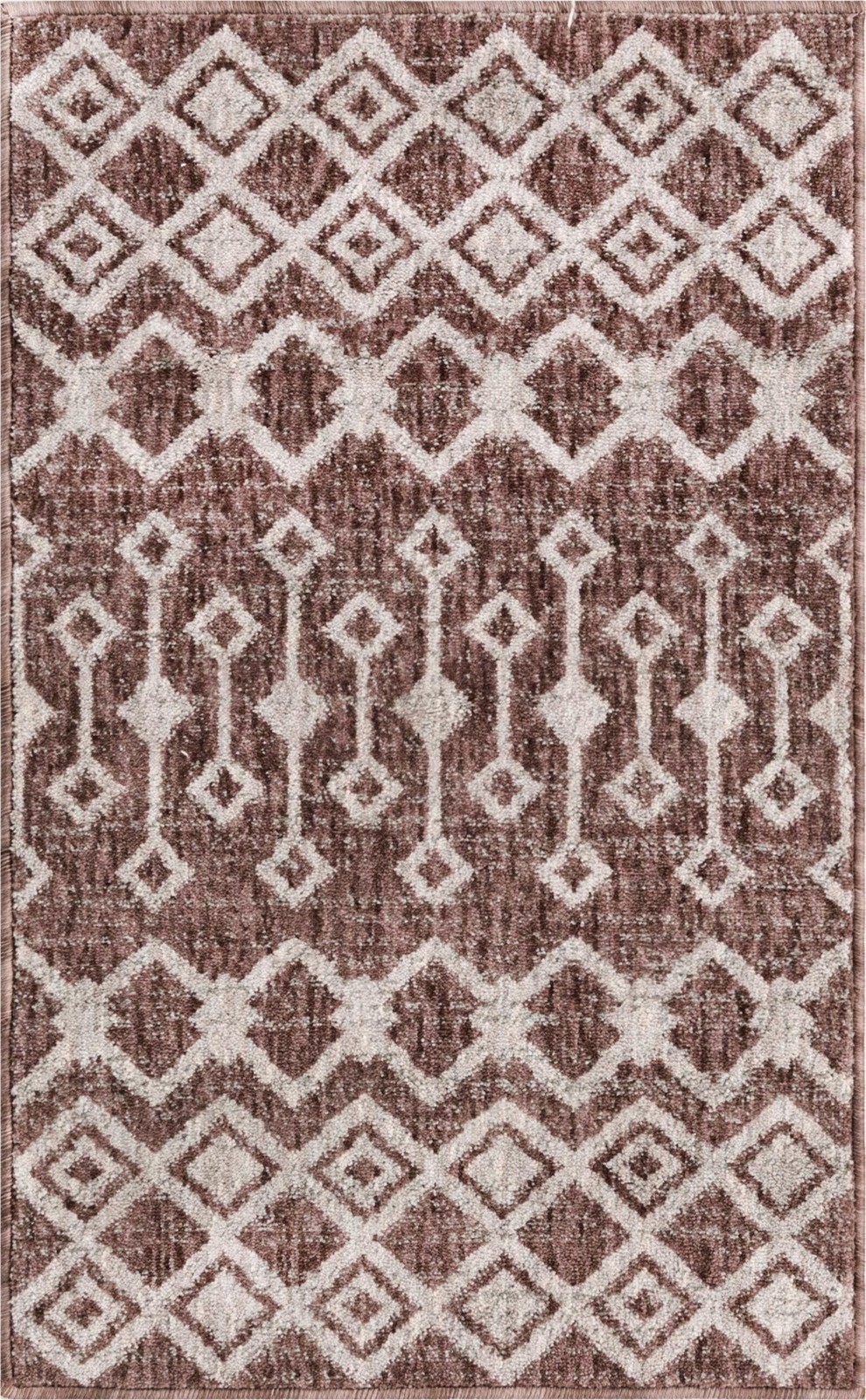 2' x 3' Harlan · Chevron rug, dusty rose