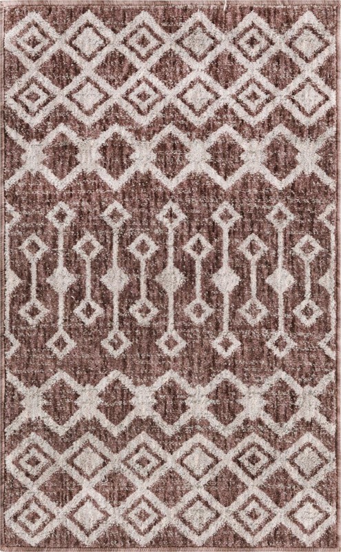 2' x 3' Harlan · Chevron rug, dusty rose