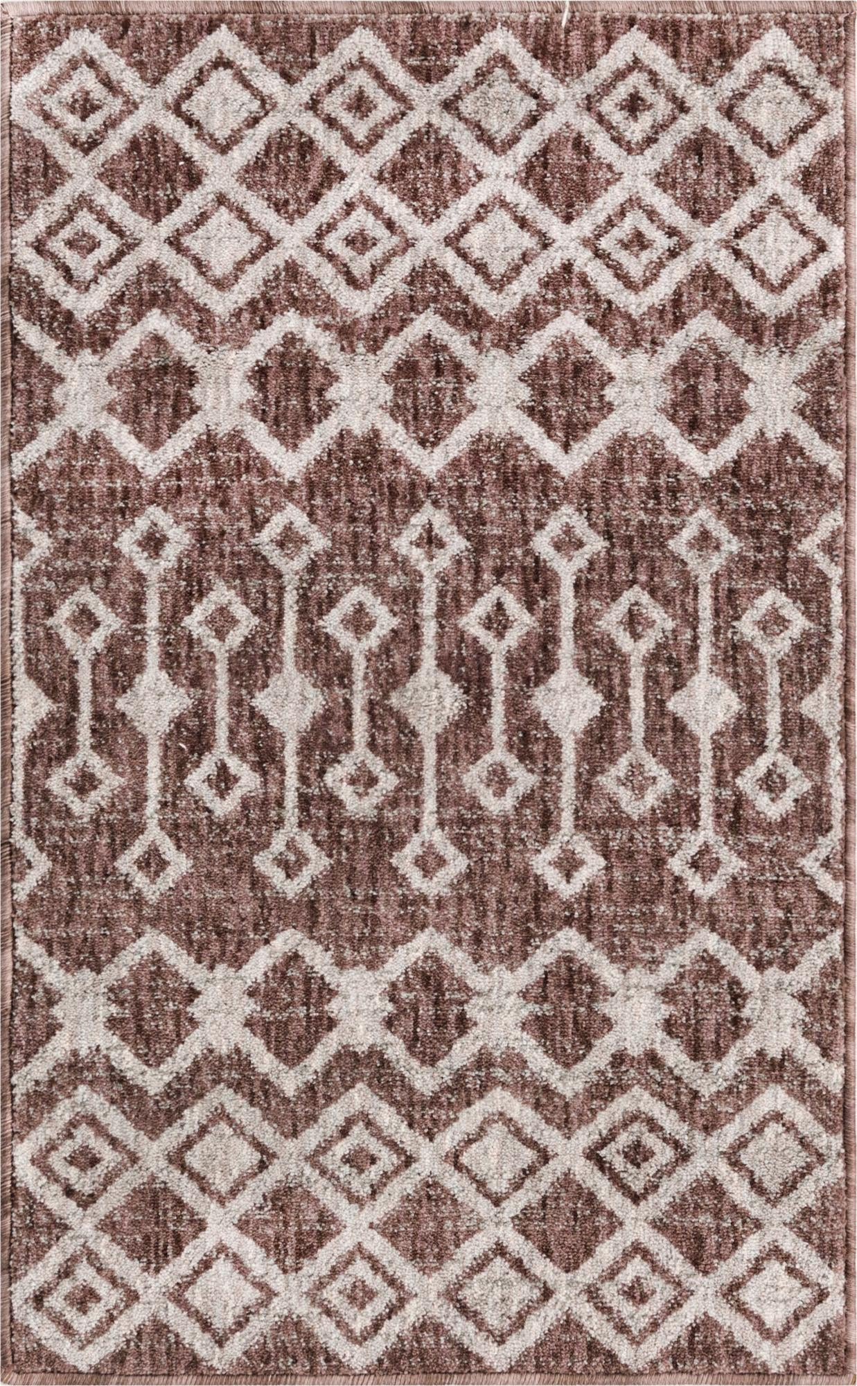 2' x 3' Harlan · Chevron rug, dusty rose