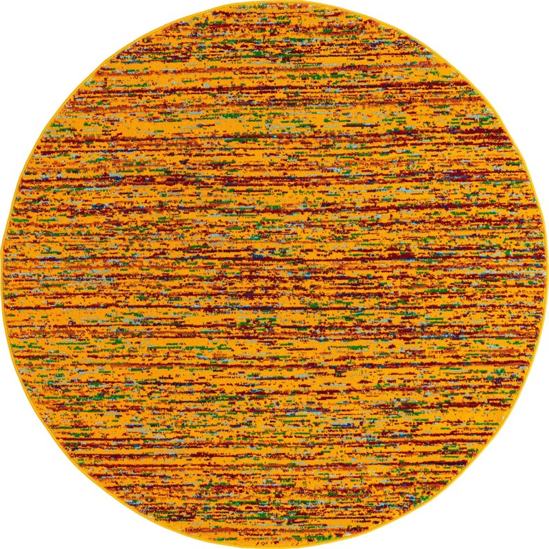 5' 3 x 5' 3 Thackeray · Abstract rug, yellow