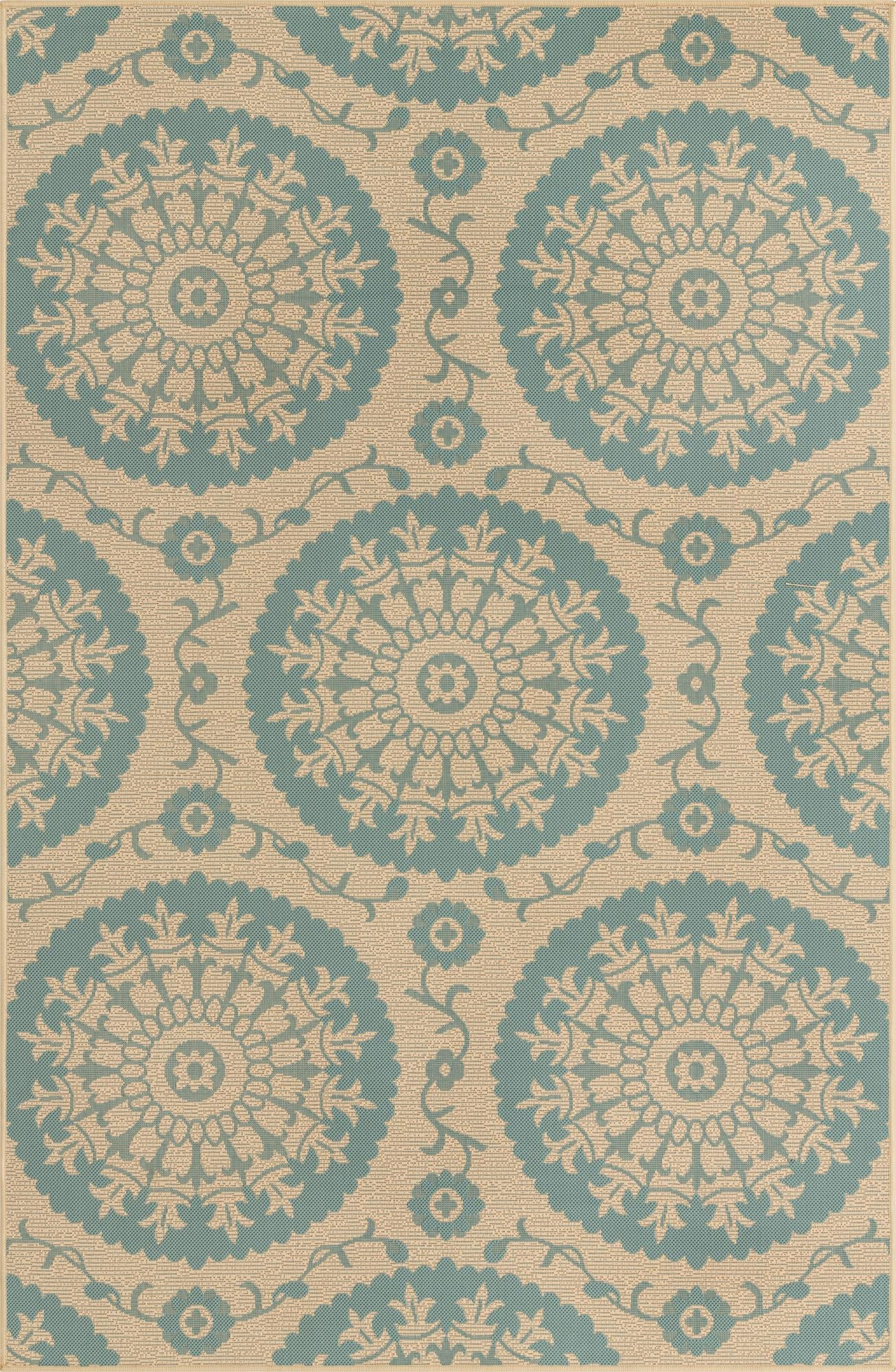 5' 3 x 8' Fanshawe · Medallion Outdoor Rug