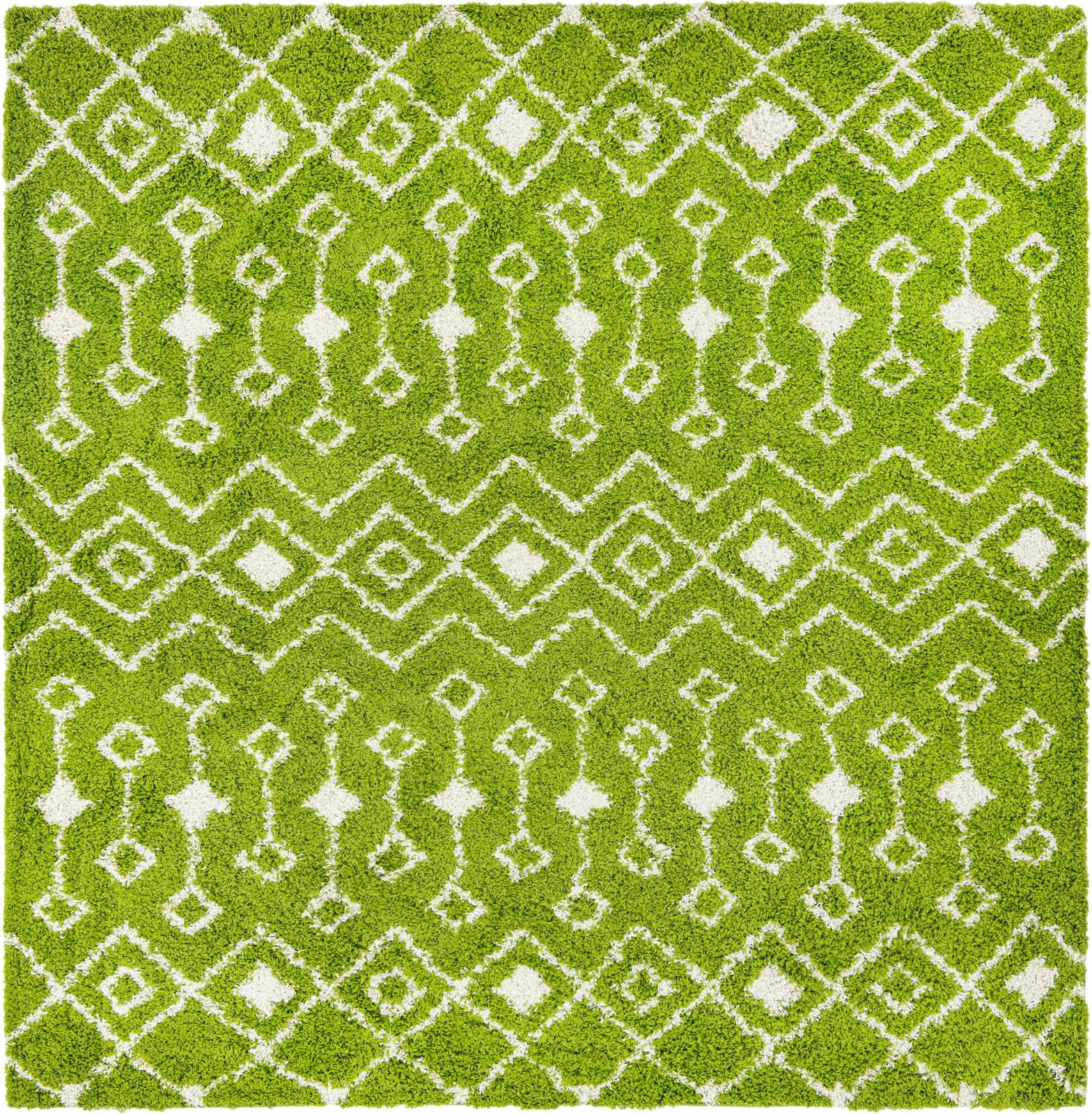 10' x 10' Bayley · Chevron Shag Rug, green