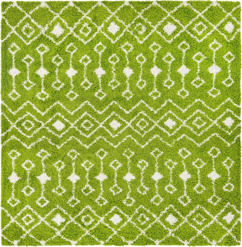 10' x 10' Bayley · Chevron Shag Rug, green