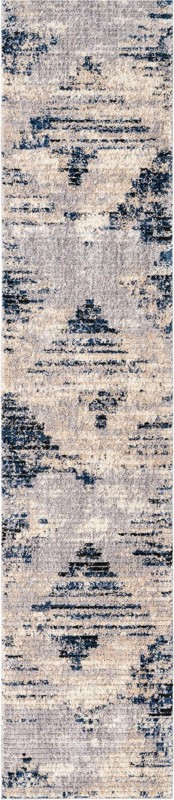 2' 7 x 12' Amarillo · Abstract rug, gray