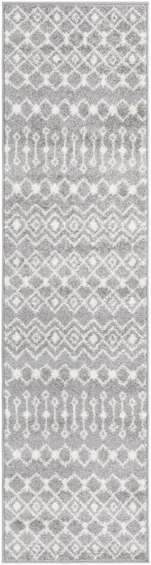 2' x 8' Boswell · Geometric rug, gray and ivory