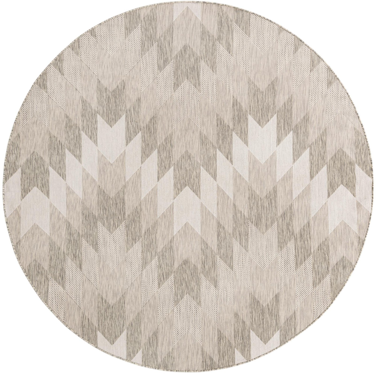 7' 10 x 7' 10 Morrell · Chevron Outdoor Rug, gray