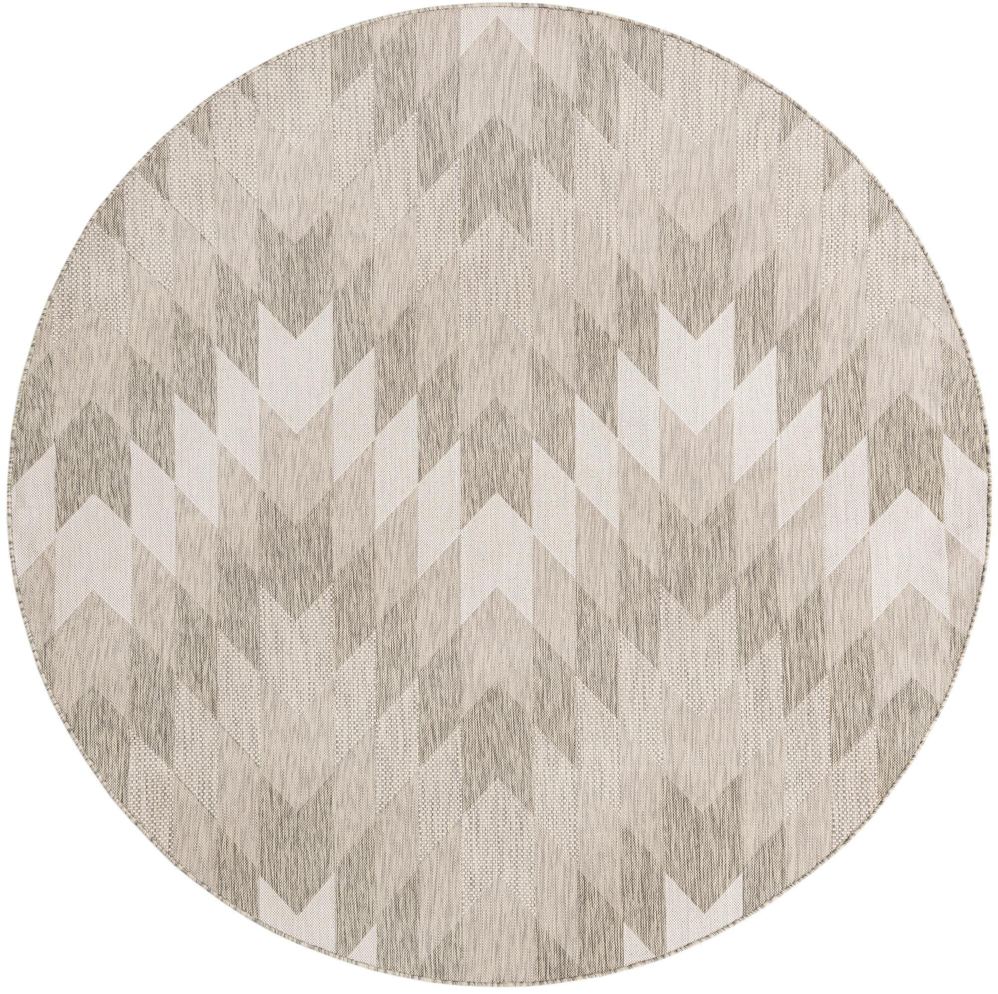 7' 10 x 7' 10 Morrell · Chevron Outdoor Rug, gray