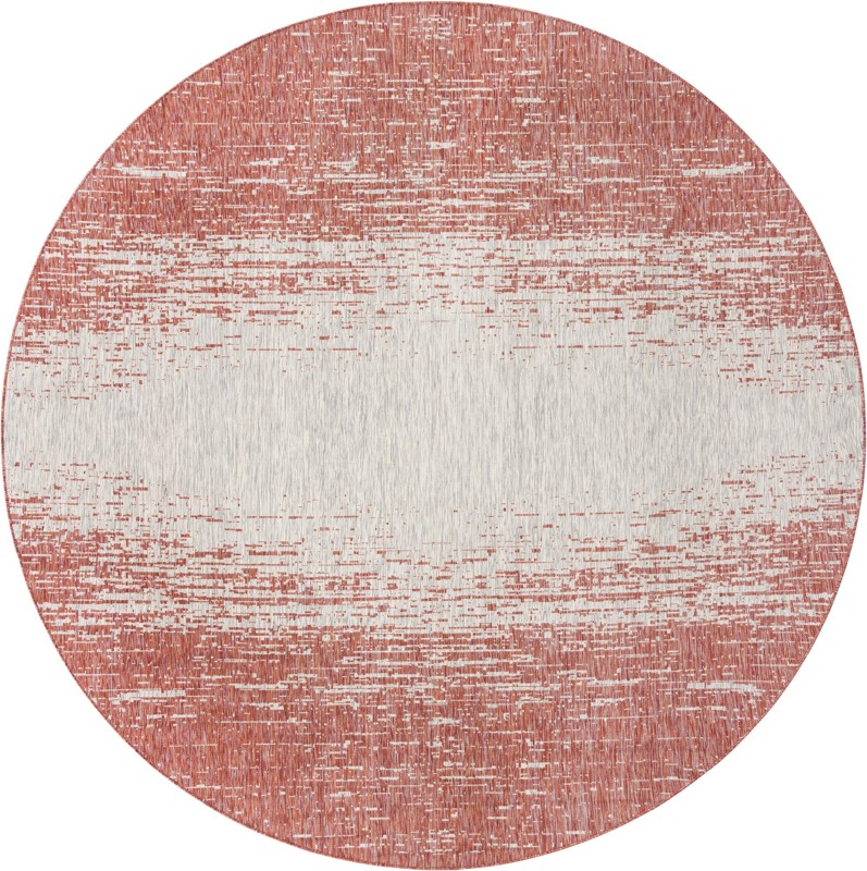 13' x 13' Buell · Abstract Outdoor Rug, rust red