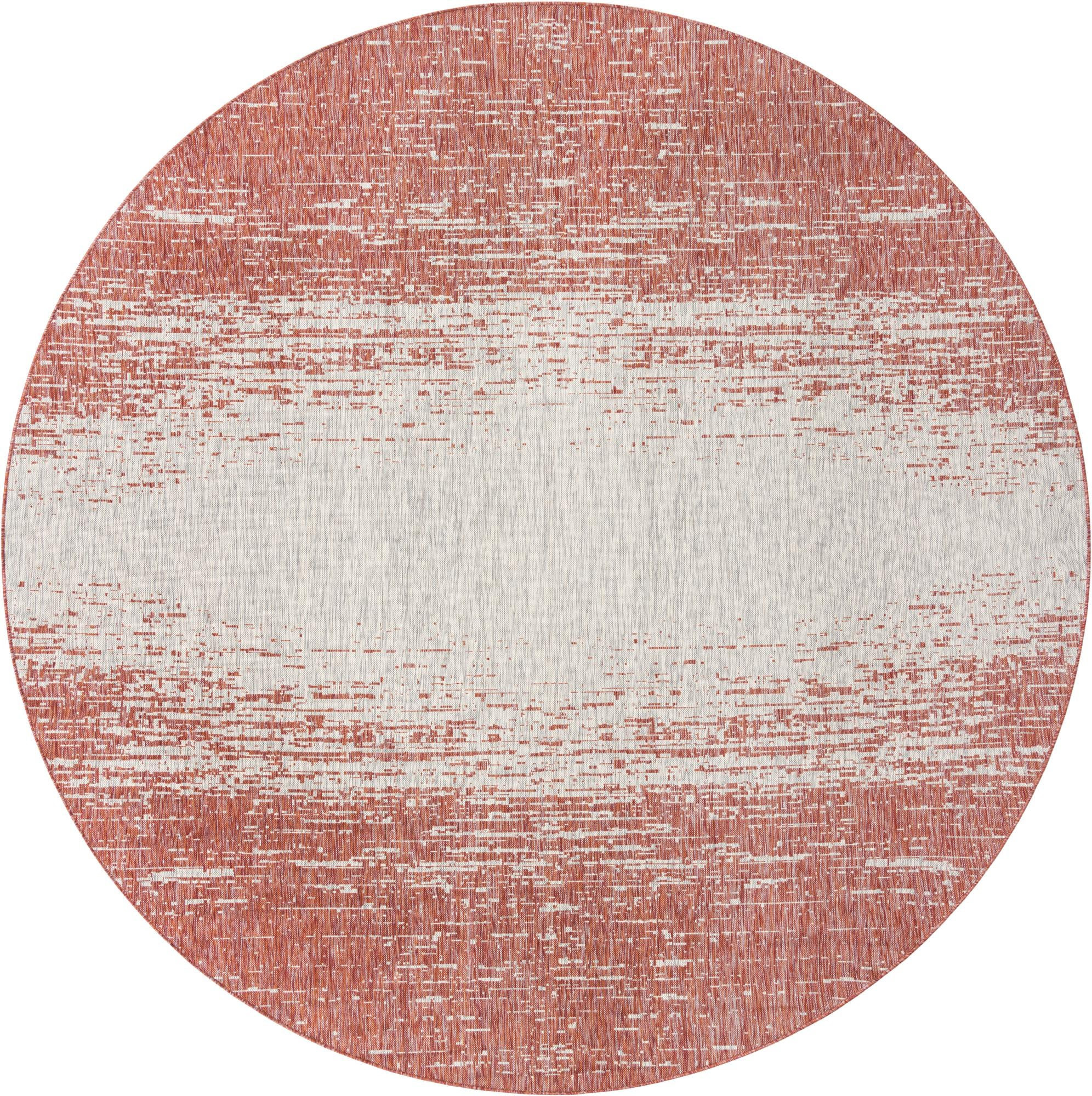 13' x 13' Buell · Abstract Outdoor Rug, rust red
