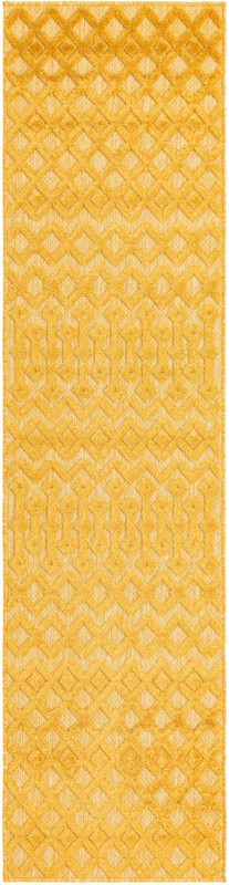 2' x 8' Creed · Border Outdoor Rug, yellow