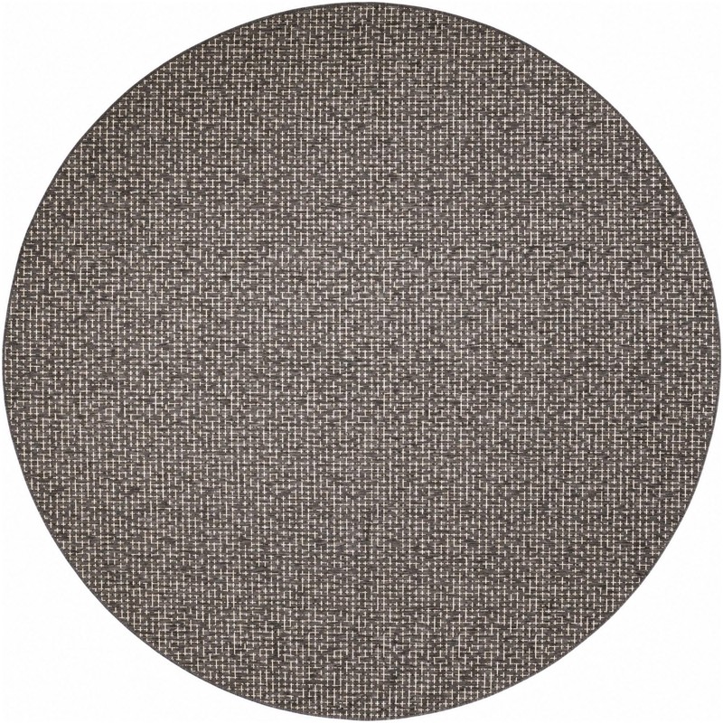 10' x 10' Loam · Checkered Outdoor Rug, charcoal