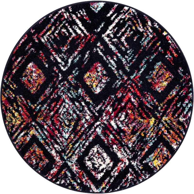 3' x 3' Whimbrel · Diamond rug, multi