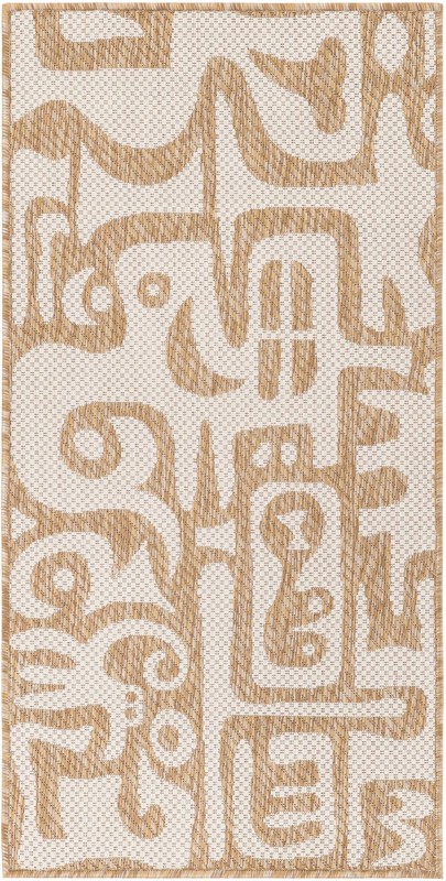 2' x 4' Hungerford · Abstract Outdoor Rug, taupe