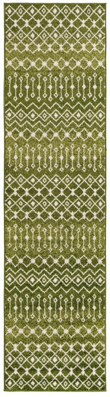 2' 7 x 10' Boswell · Chevron rug, green