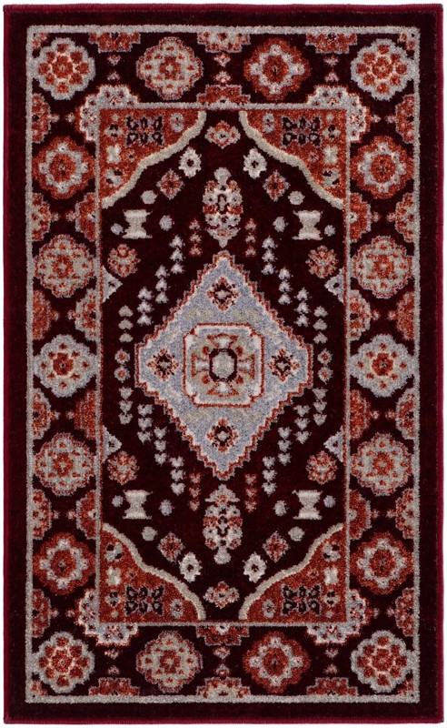 2' x 3' Middlebury · Medallion Washable Rug, burgundy and terracotta