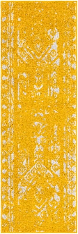 2' x 6' Underhill · Abstract rug, yellow