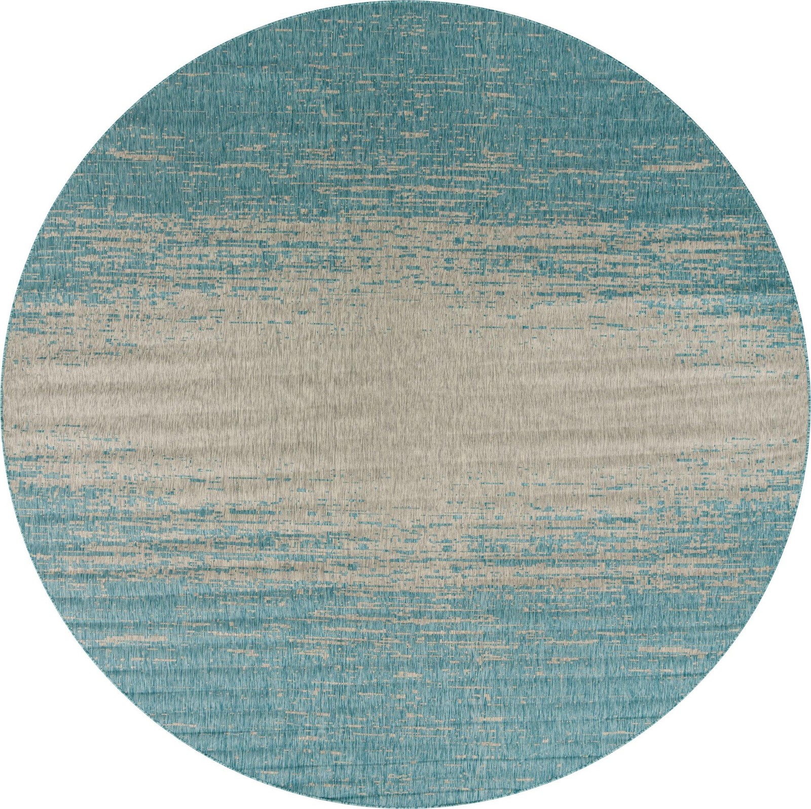 13' x 13' Buell · Abstract Outdoor Rug, aqua