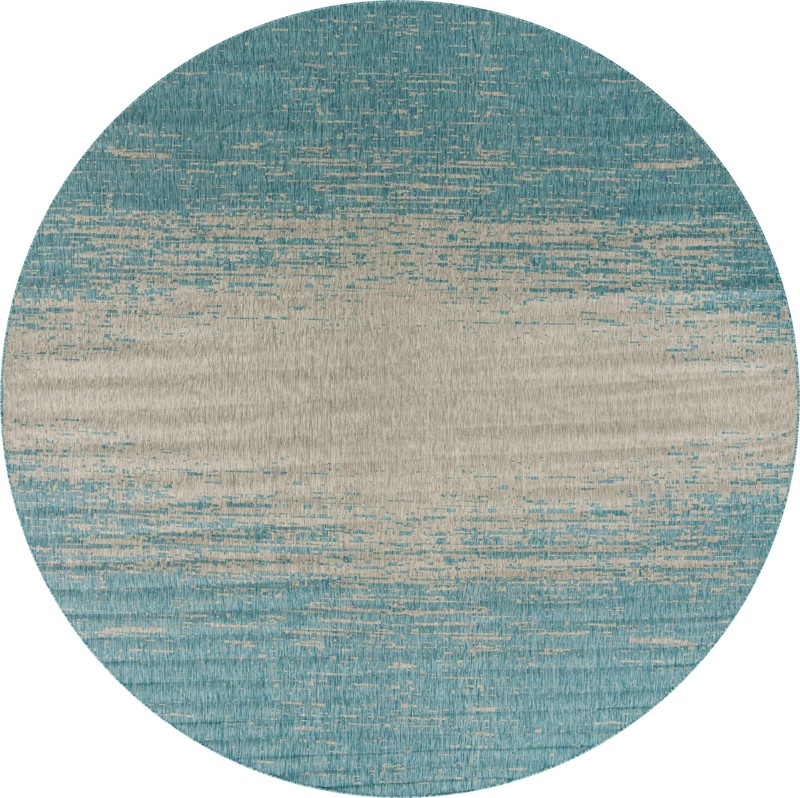 13' x 13' Buell · Abstract Outdoor Rug, aqua