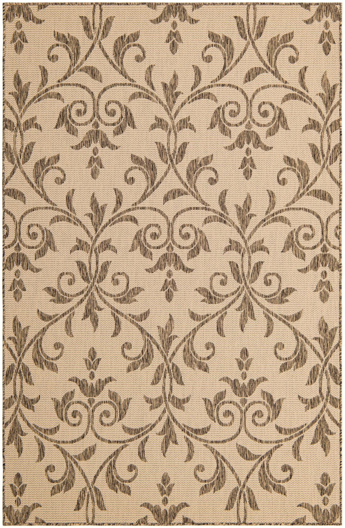 5' 3 x 8' Fanshawe · Floral / botanical Outdoor Rug