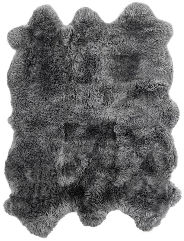 4' 9 x 6' Tahoe · Solid Shag Rug, gray