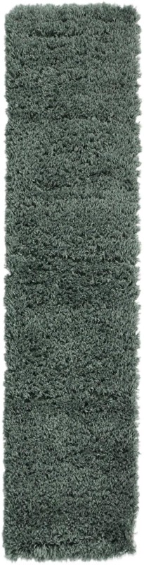 2' x 8' Olympia · Solid Shag Rug, forest green