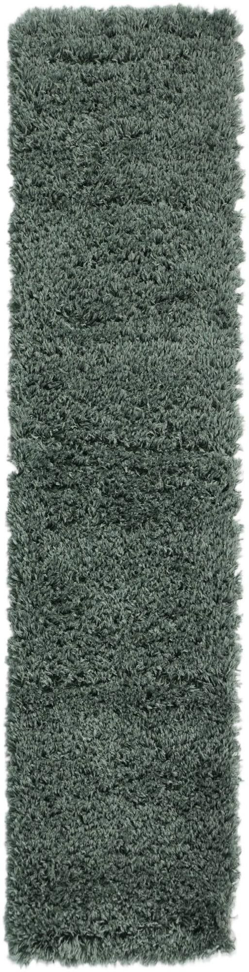 2' x 8' Olympia · Solid Shag Rug, forest green