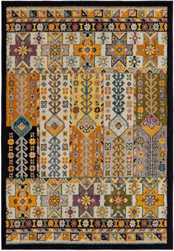 4' x 6' Kestrel · Border rug, multi